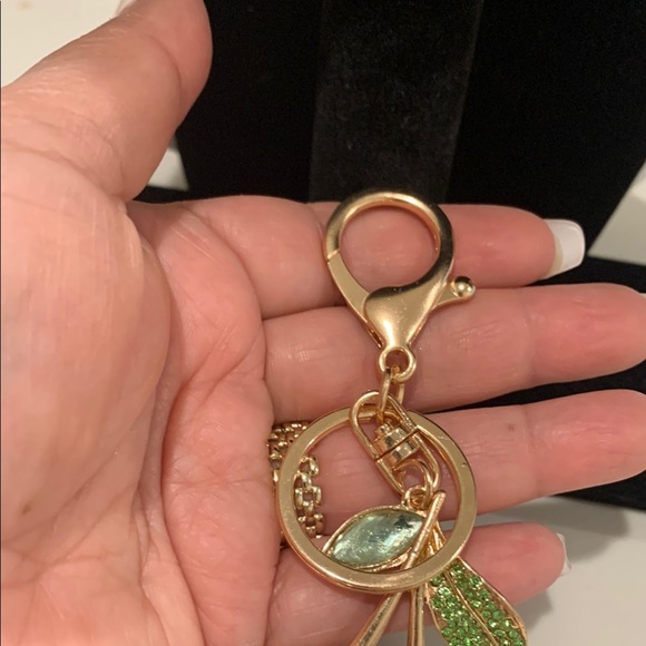 Red Cherry Keychain with Gold Accents - Picture 4 of 4